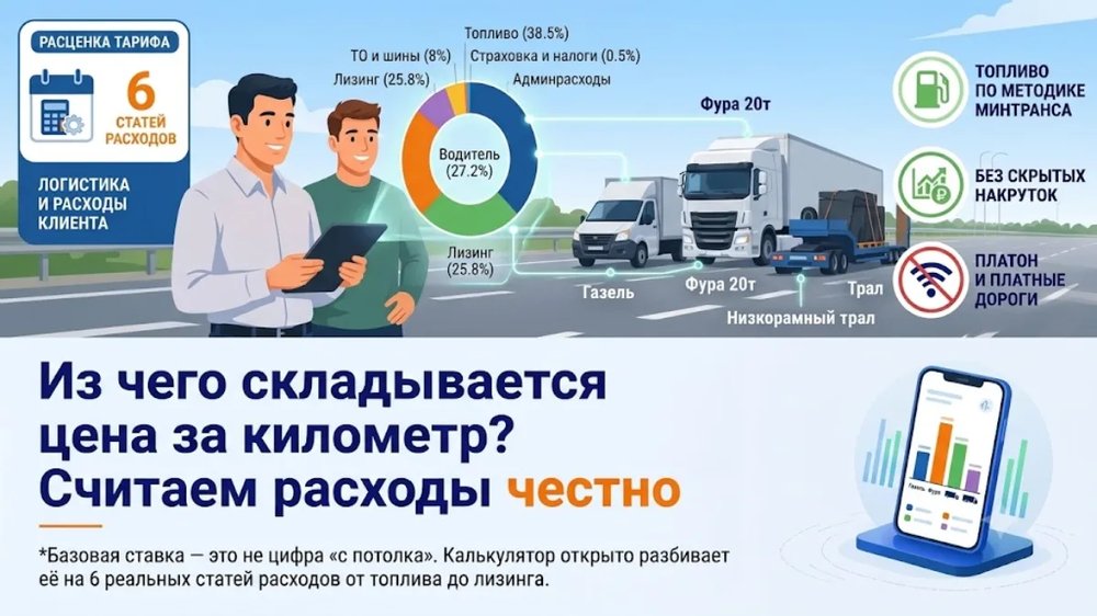 Из чего складывается цена за километр грузоперевозки