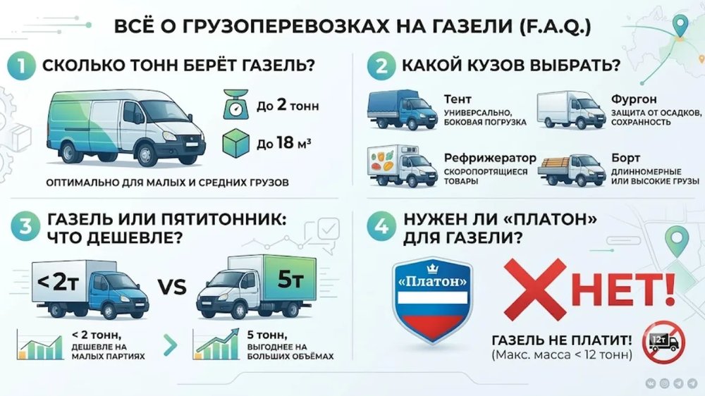 Оптимальный выбор Газели для междугородних грузоперевозок