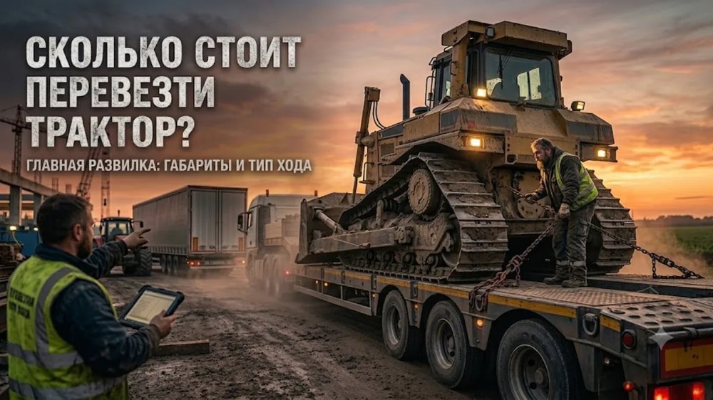 Стоимость перевозки трактора: габарит, трал и разрешение